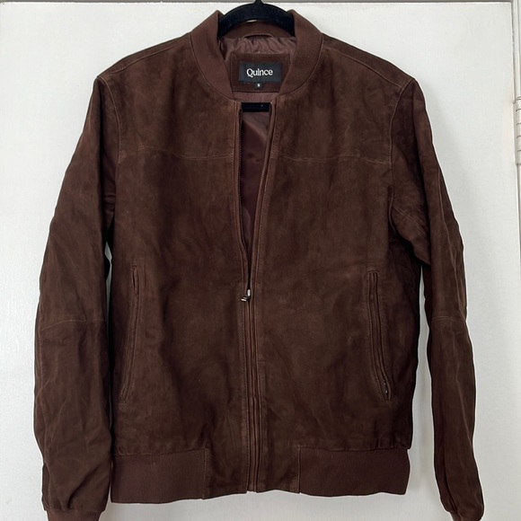 Quince Jackets & Coats Quince Suede Mens Bomber Jacket Brown Poshmark